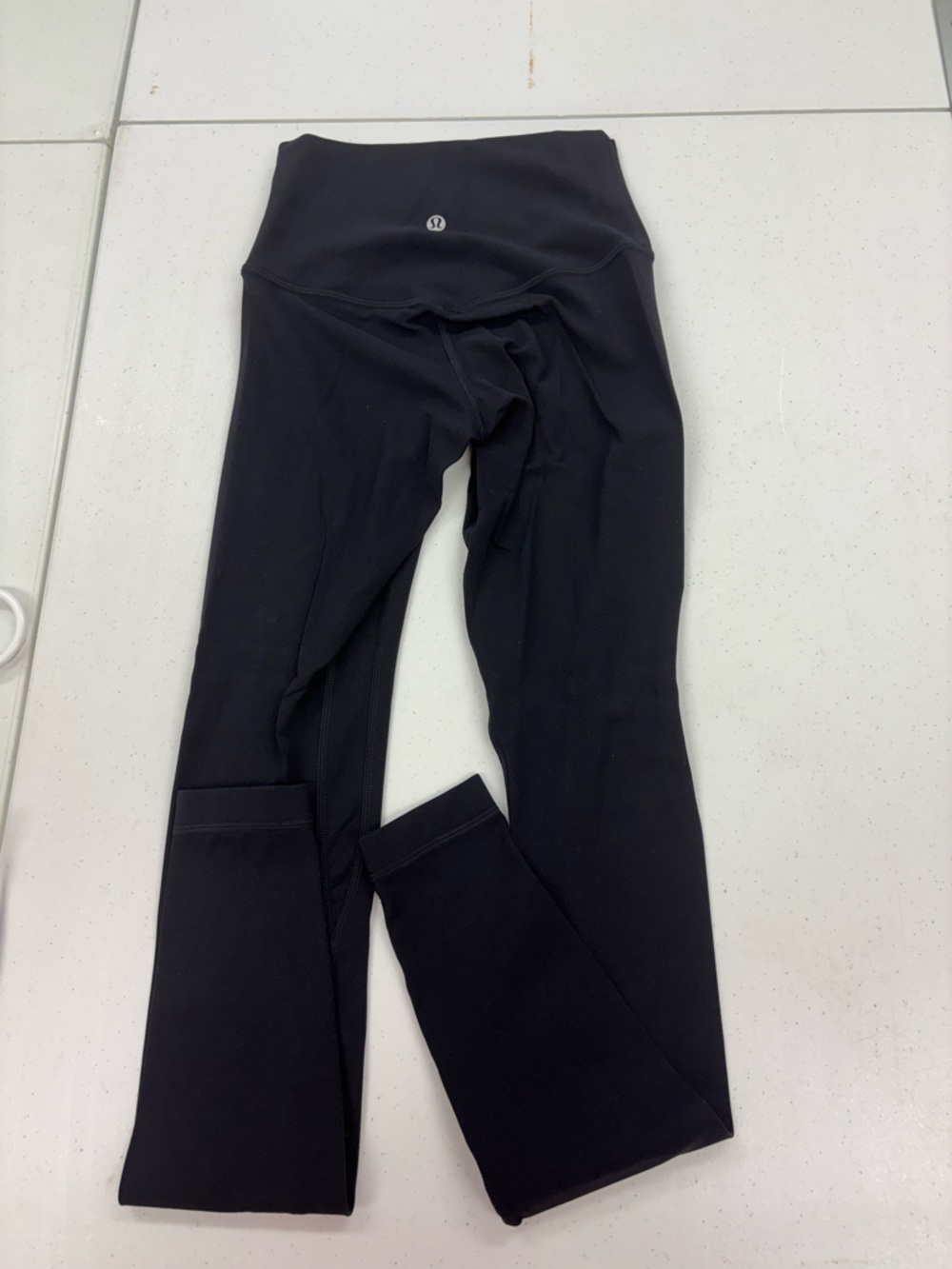 LULULEMON LEGGINGS YOGA EXERCISE PANTS. WOMEN EXTRA SMALL  BLACK